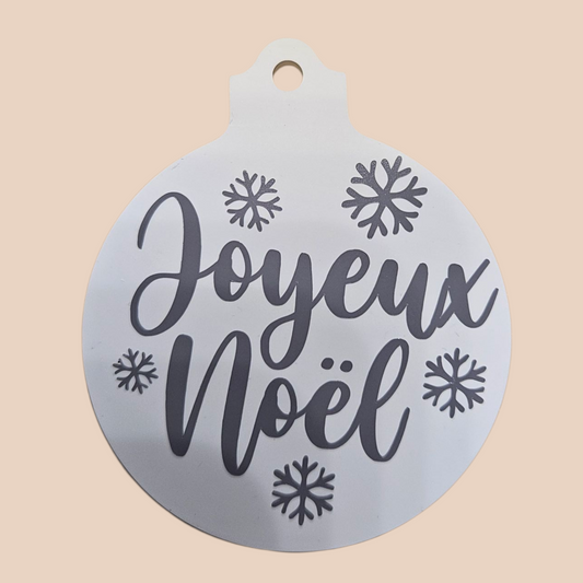 Boule de Noël en Plâtre "Joyeux Anniversaire" - Décoration Artisanale
