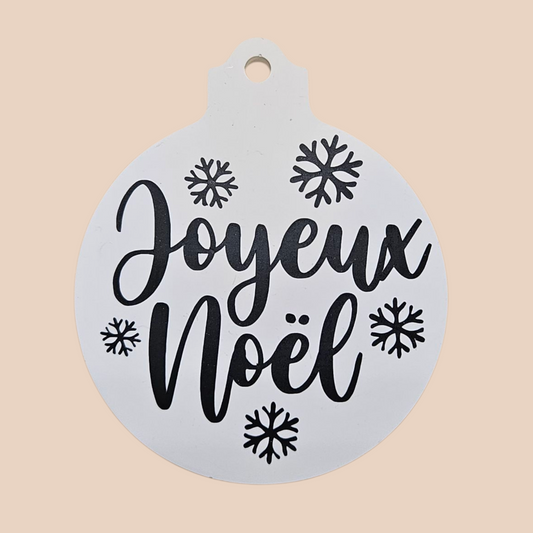 Boule de Noël en Plâtre "Joyeux Anniversaire" - Décoration Artisanale